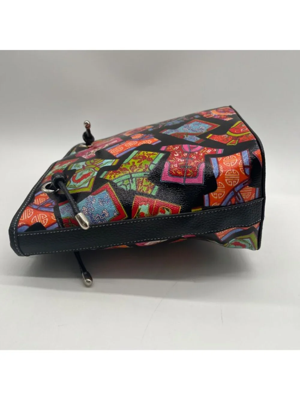 Sydney Love Graphic Print Faux Leather Bucket Tote Bag